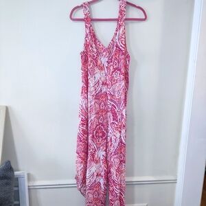 Chic Paisley Jumpsuit in Red and White